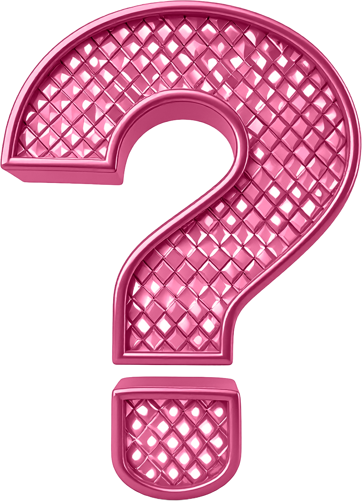 Large pink diamond icon on right